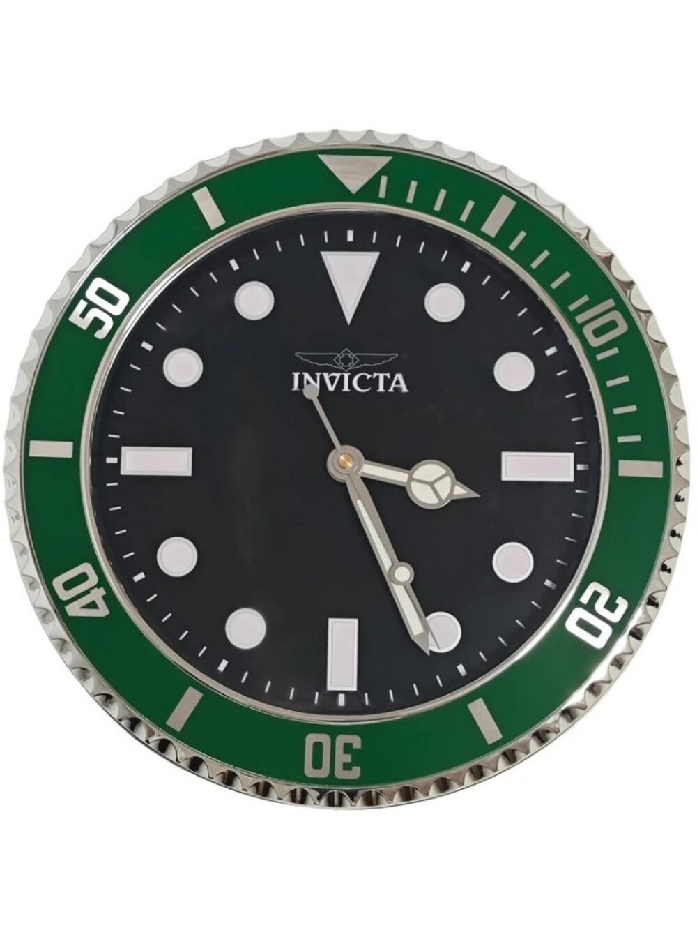 $129 Invicta Pro Diver Starbucks Black Green 12" Wall Clock 70043 NIB